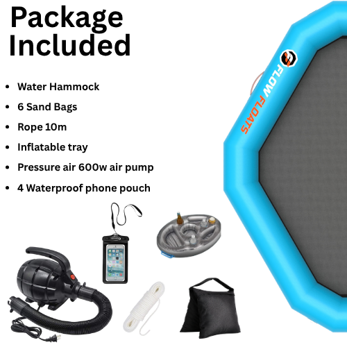Flow Floats 2.8m Water Hammock Package With Electric Air Pump