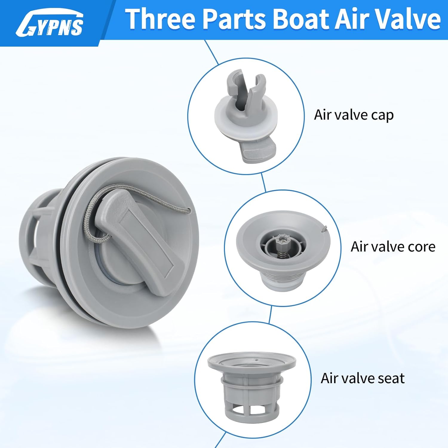 Inflatable Boat Air Valve Cap Plugs Kit