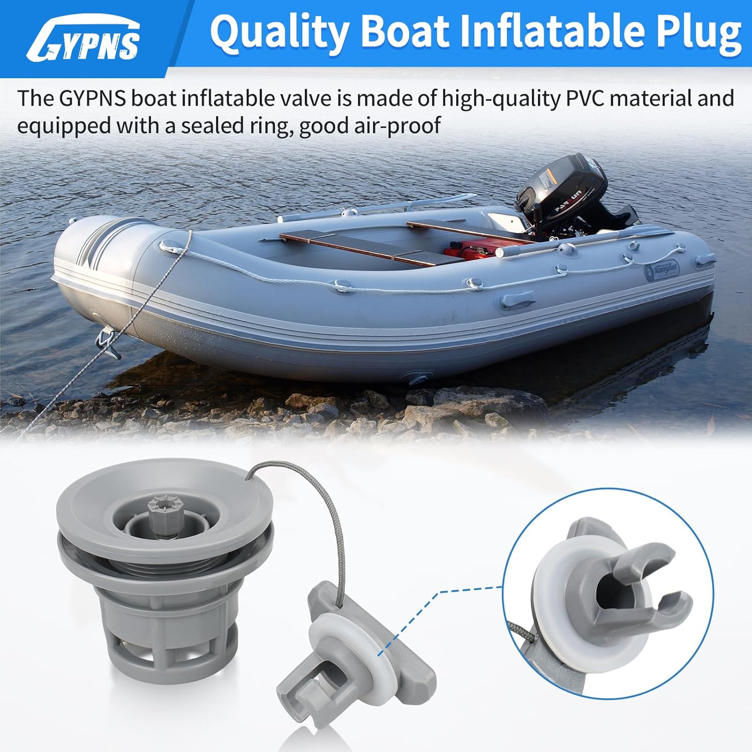 Inflatable Boat Air Valve Cap Plugs Kit